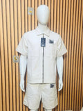 ULC White Utility Zip Jacket & Wide-Leg Pants Set