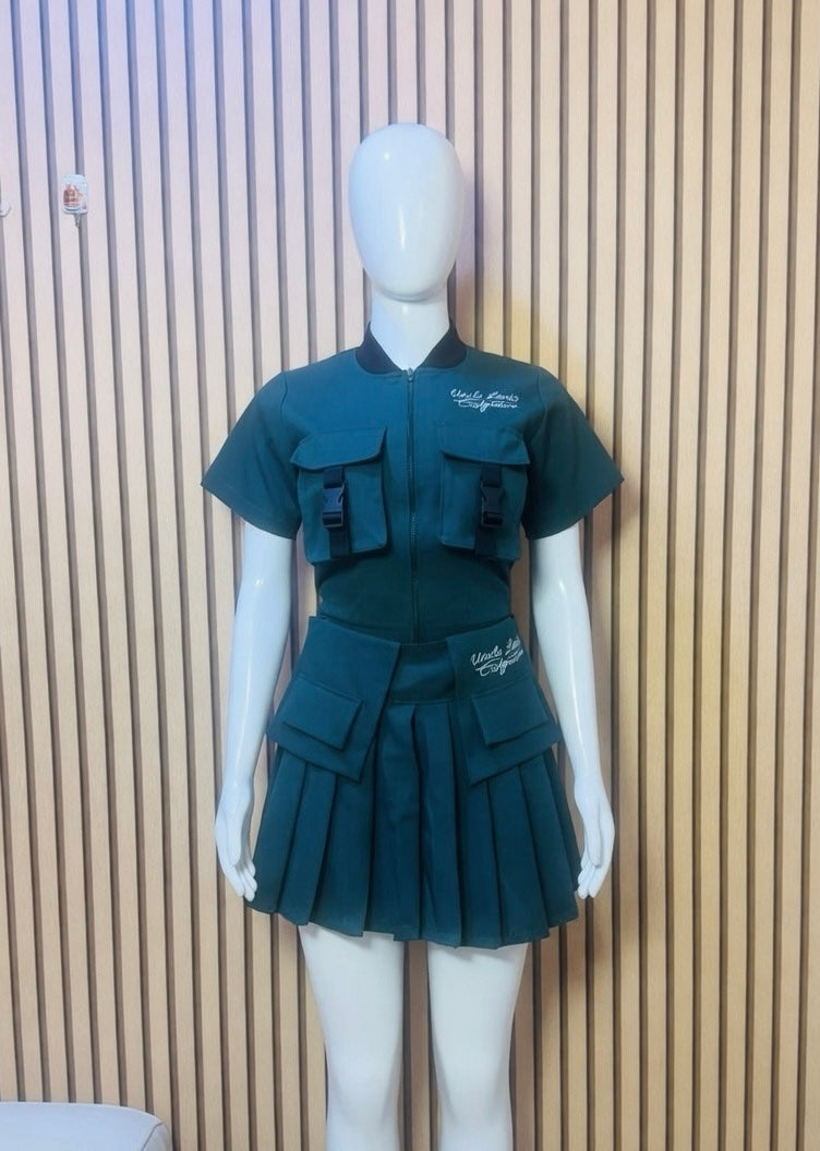 Uncle Lani's female Olive Green,/other color Cargo Shirt