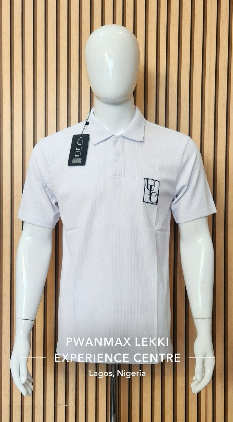 ULC White Monogram Badge Polo Shirt