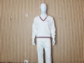 Uncle Lani's White Burgundy Trim 3-Piece Set