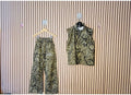 ULC Olive Paisley Vest & Wide-Leg Pants Set