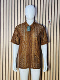 Lani's Golden Brown Lace Short Sleeve Shirt