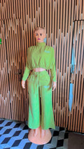 ULC Lime Green Crop Mock-Neck Top & Wide-Leg Pants Set